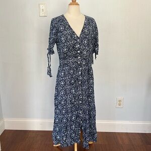 Kings Road‎ Boho Cottagecore Floral Modest Prairie Maxi Dress Size M